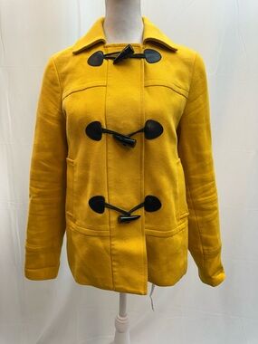 Banana Republic Yellow Cotton Toggle Pea Coat XS